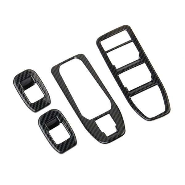 4-Color ABS Carbon Fiber Window Lifter Switch Panel for BMW None