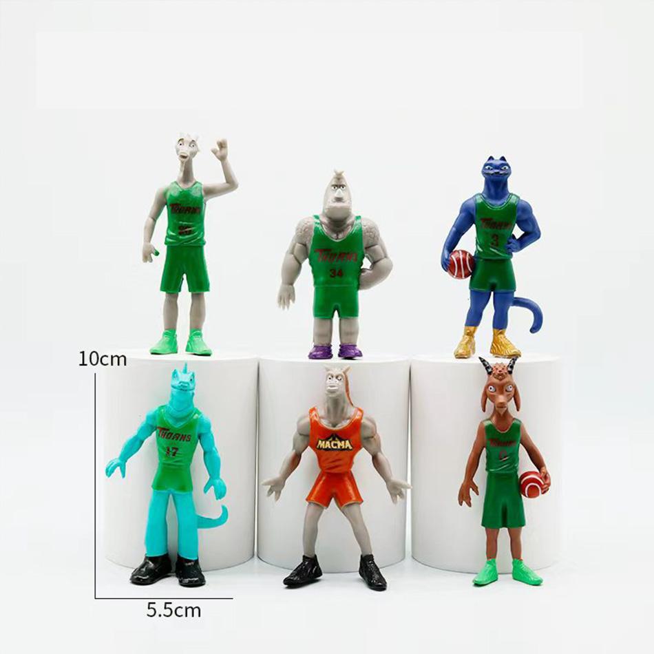 6-8Pcs Movie Goat Basketball Dream Action Figure Character Will Harris Jett Fillmore Lenny Williamson Figurine Pvc Model Toy