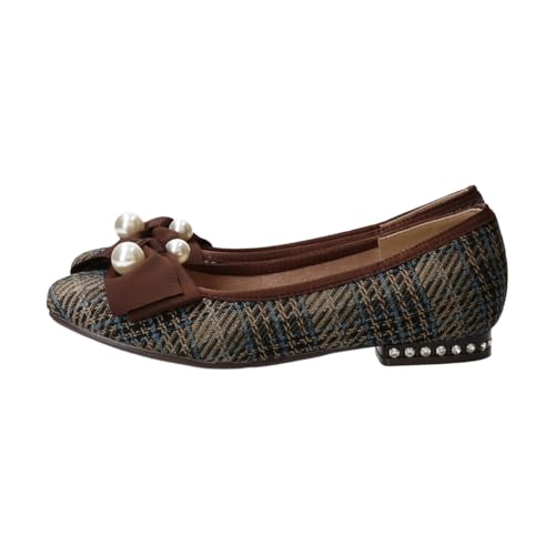 Bridget Birkin Big Pearl Ribbon Flats 541528 Women's Size 23.0 cm