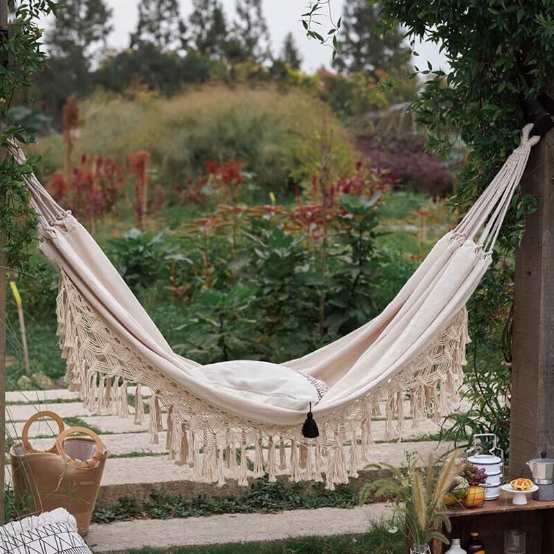 Tassel Canvas Hammock Swing Chair