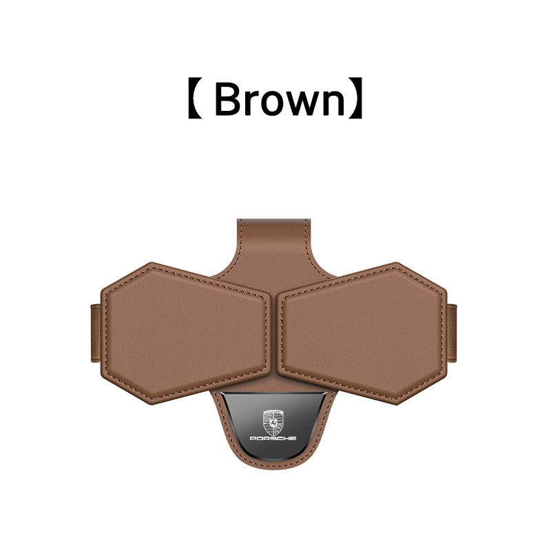 

Leather Car Sun Visor Glasses Clip Sunglasses Card Storage Holder For Porsche 911 918 928 944 968 Boxster Cayenne Macan Panamera