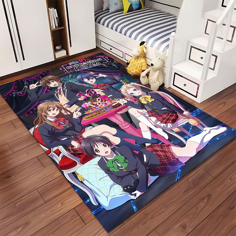 "Anime School Party Celebration" Suitable As a Non-slip Mat for the Living Room or Bedroom Sofa