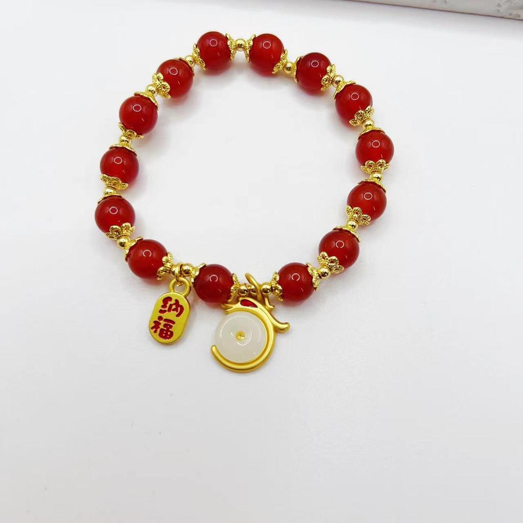 Natural Agate Green Bracelet. Fashion Women Daily Jewelry Lucky Gift