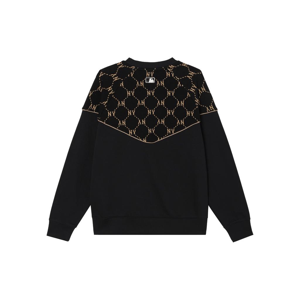 New MLB New York Yankees Dia Monogram Sweatshirt Unisex Black 3AMTM1144-50BKS