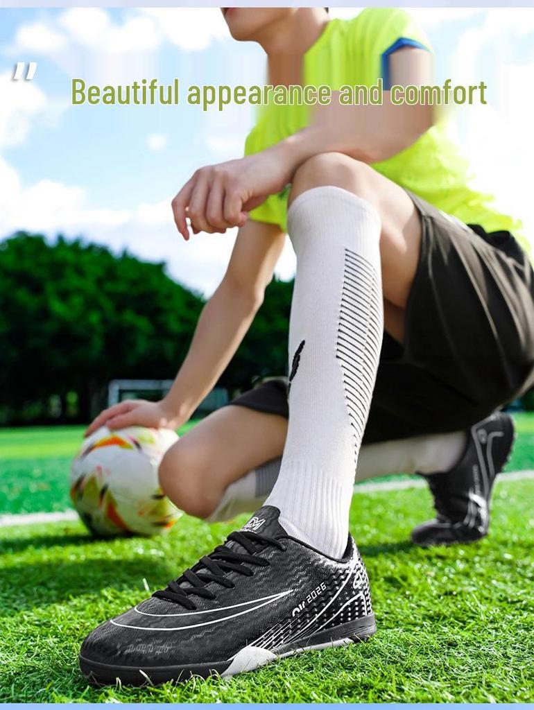 Unisex Kids' Turf Soccer Shoes, TF & Long Studs, Student Training Outdoor Sports Footwear
