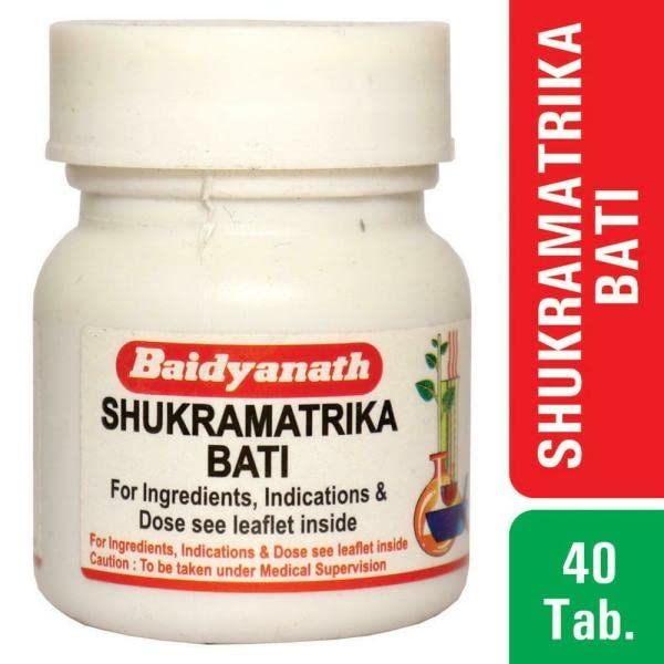 Baidyanath Shukramatrika Bati 40 Tablets Ayurvedic Supplement for Energy, Vitality & General Wellness