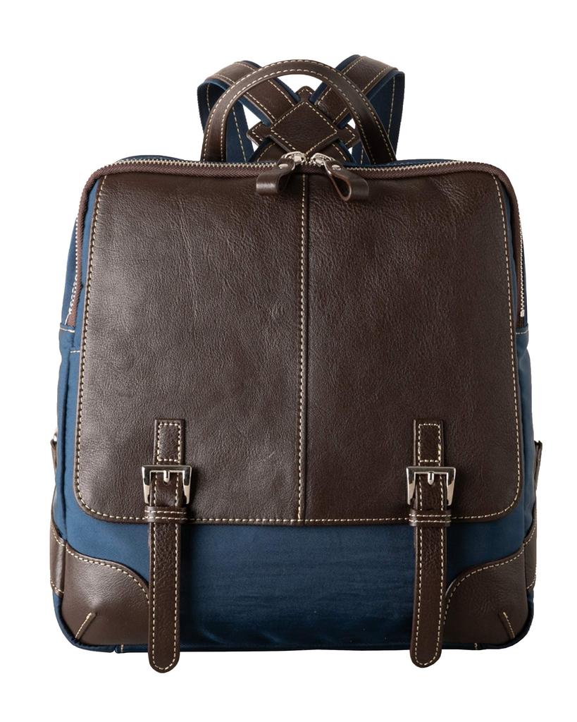 BAG Since GENOVA Made In Japan Cowhide Backpack 2533 [IMAI 1977] (Blue/Chocolate)