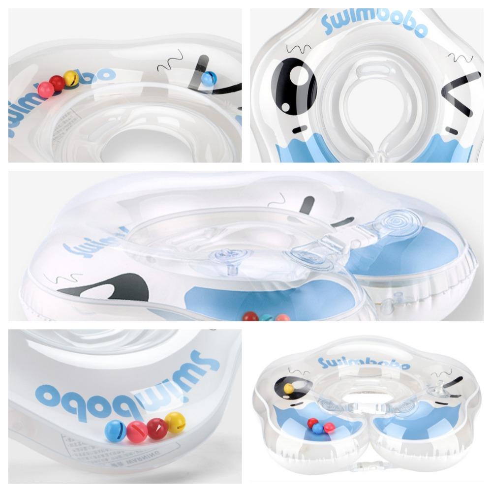 Cartoon Inflatable Neck Band for Newborn Babies Petal-shaped Baby Bath Collar  Swimming Pool