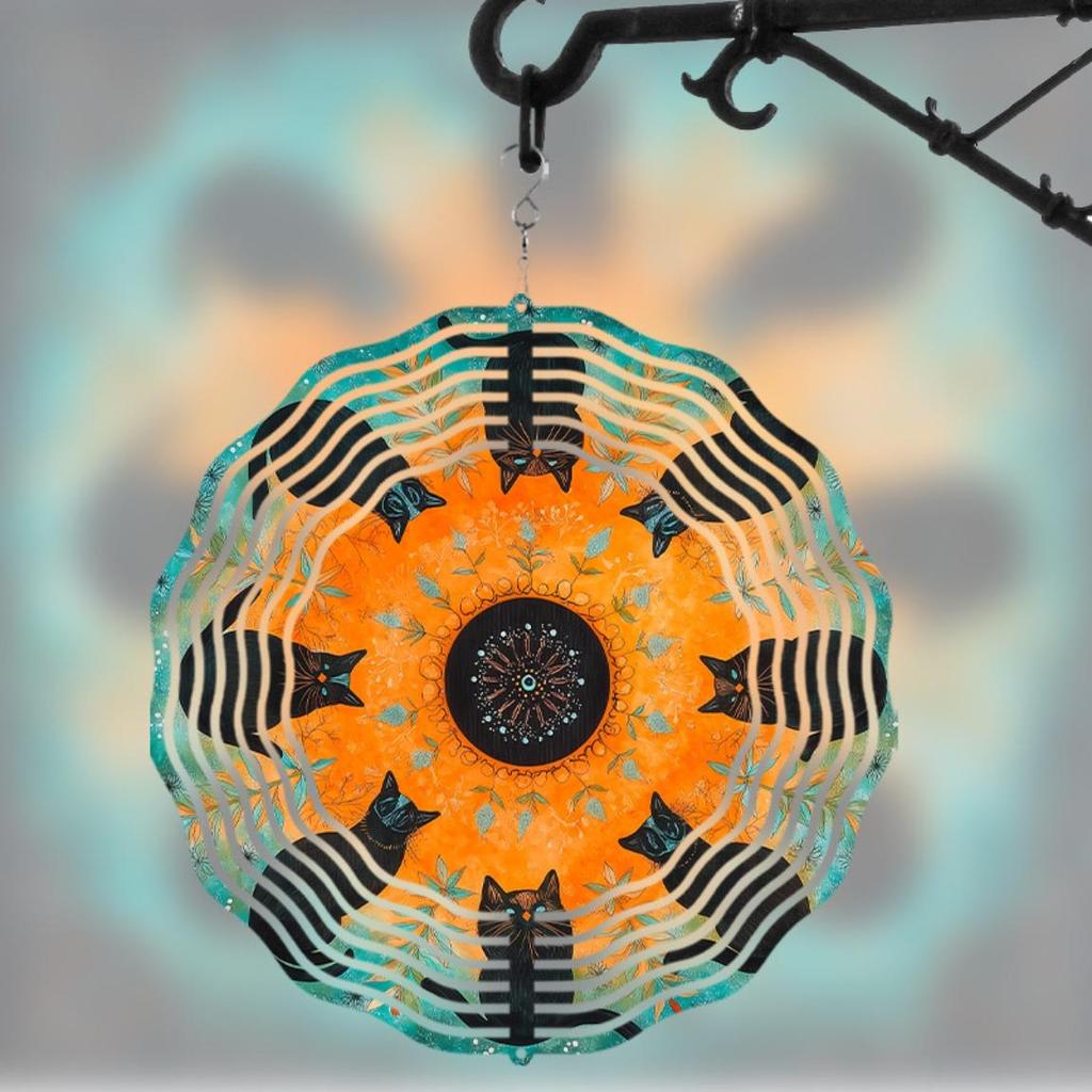 360 Degree Hook Metallic Wind Chime 25.4cm Garden Decor for All Seasons No Electricity Needed