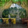 Cave Waterfall 3d Stereoscopic Scenery Wall Paper For Living Room Kitchen Restaurant Bar Wall Decor Mural Wallpaper