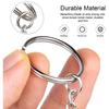 50Pcs 25Mm Metal Blank Key Chain Ring Split Key Rings With Chain Jump Rings Set For Diy Crafts Jewelry Making Accessories