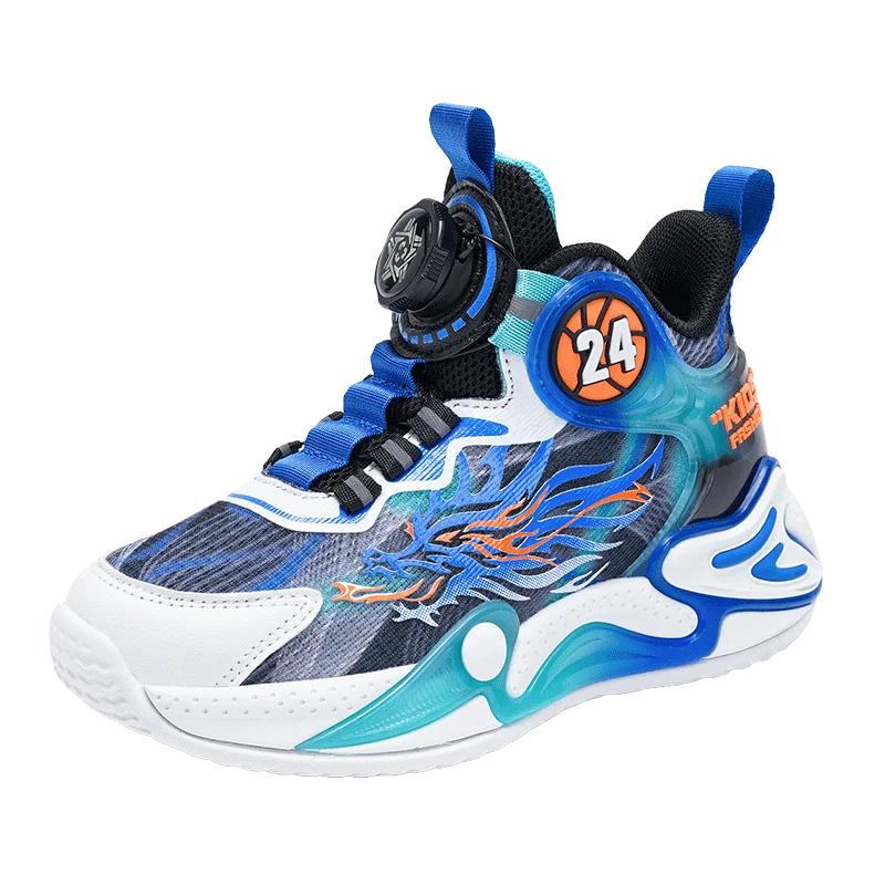 Luxury Boy Sneaker 2025 New Fashion Outdoor Kids Basketball Shoes Soft Sole School Children Sports Shoes for Boy 4 To 12 Years