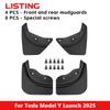 TEKSY For Tesla New Model Y Juniper 2025 2026 2023 2024 Car Wheel Mud Flaps Guards MudFlaps Front Rear Fender TPE Mudguards