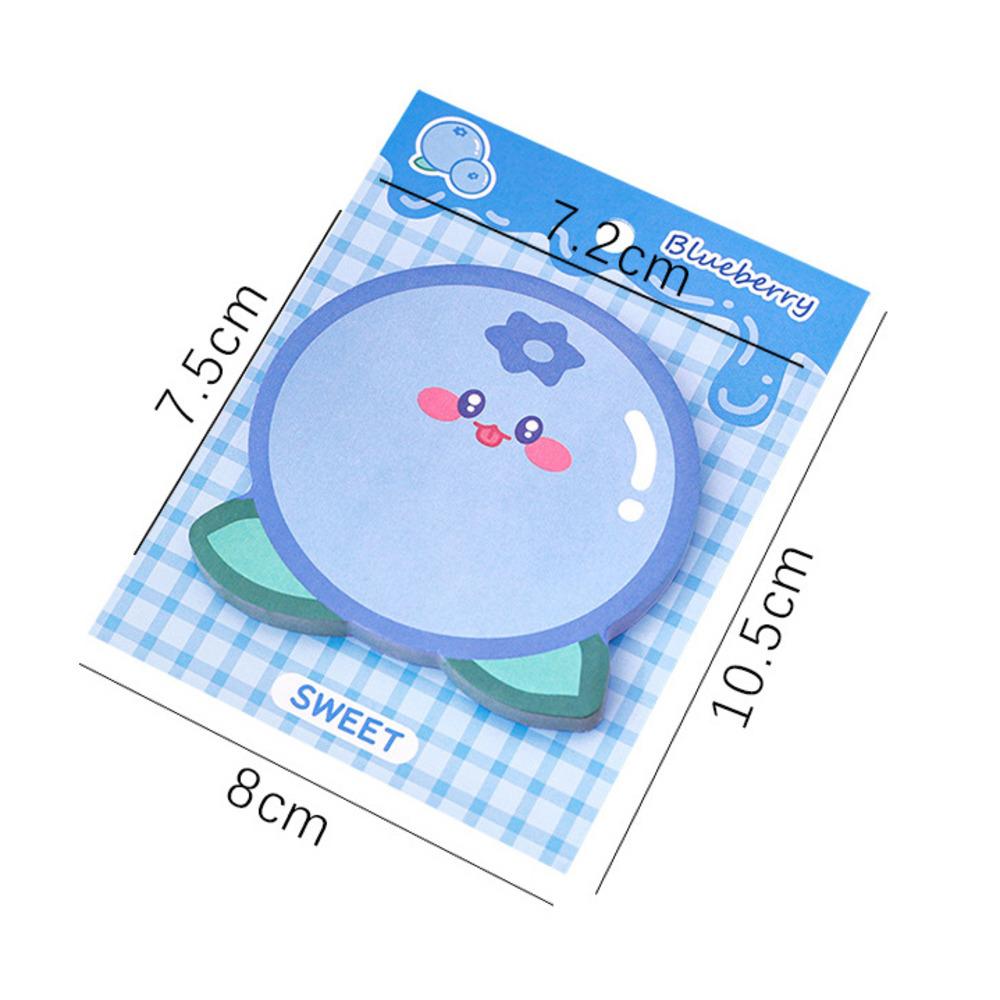 1 Piece Cartoon Adhesive Cute Kawaii Fruit Notes Notepad Memo Pad Office School Supplies Stationery Sticker Decoration