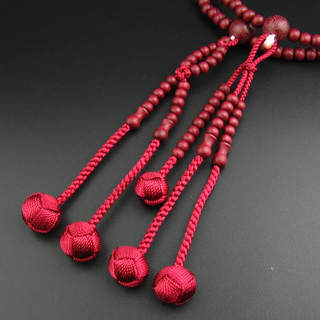 Myorenka Soka Gakkai Prayer Purple Small Natural Prayer Beads Prayer Bead Bag Odamaki Bonten Authentic Prayer 108 SGI Prayer Beads Red Bonten Women's