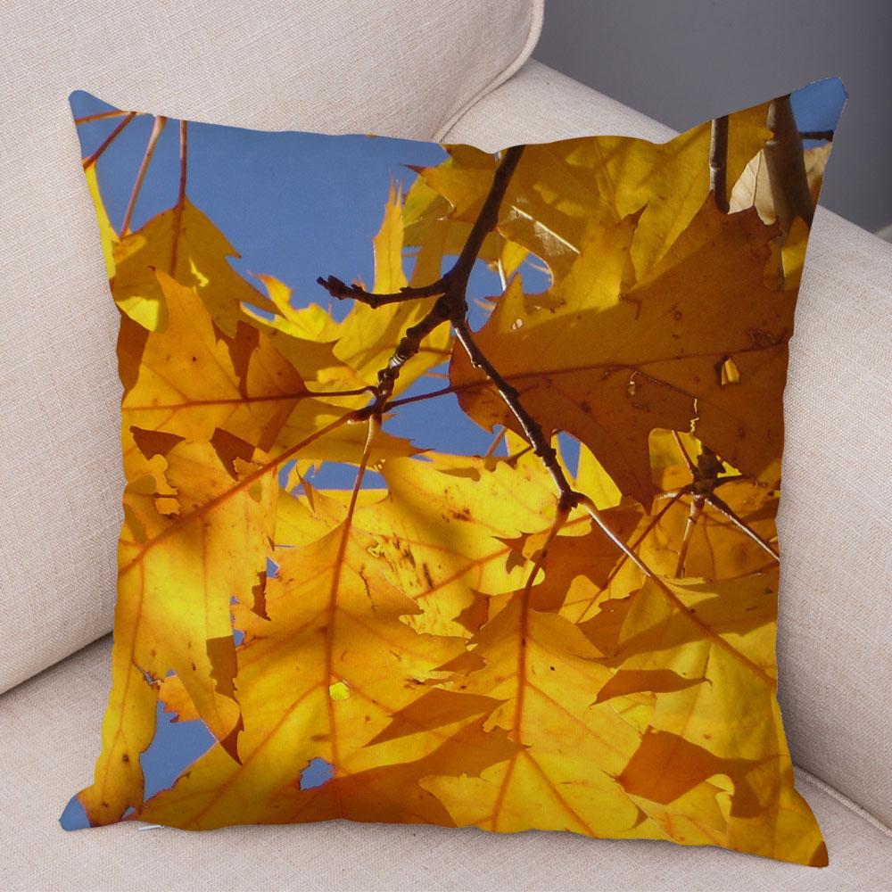 Floral Beige Letter Print Pillowcase Sofa Home Decor Floral Cushion Cover Pillowcase