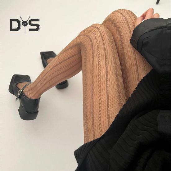 Damen-Strumpfhose, aushöhlen, Patchwork, Netzstoff, ultradünn, durchsichtig, hohe Elastizität, rutschfest, einfarbig, passender Minirock für Pendler, Dating, Party