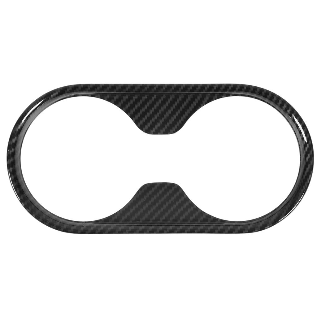 Carbon Fiber Style Cup Holder Cover Trim Car Interior Accessories Replacement for Ford Ranger T6 P375 2015‑2021