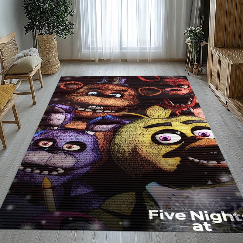 Tappeto Area Antiscivolo Horror Freddy F-FNAF Giochi Soggiorno Tappeto Morbido per Camera da Letto Stanza dei Giochi dei Bambini Divano, Zerbino Decorazione per la Casa Regalo