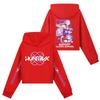 Kids' Long Sleeve Loose Pullover Letter Print Drawstring Hooded Sweatshirt