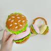 Plush Hamburger EarMuffs for Women and Kids Ear Warmer Furry Headband for Winter Christmas New Year Gifts