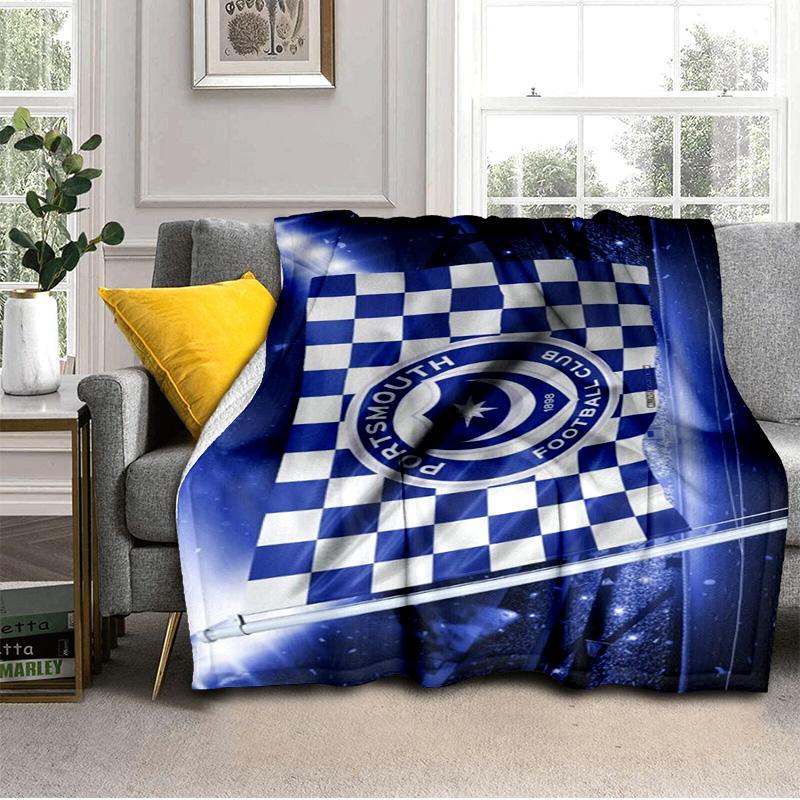 Ports Fc Crest Printed Throws Blanket Soft Flannel Blankets for Couch Bed Gifts for Men Women Picnic Blanket Christmas Gifts