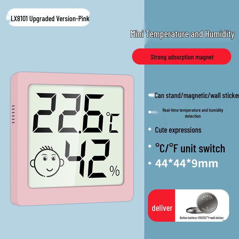 Termómetro e Higrómetro de Interior con Pantalla a Color Rongce: Multifuncional, Pantalla Grande, Digital Electrónico Smiley.