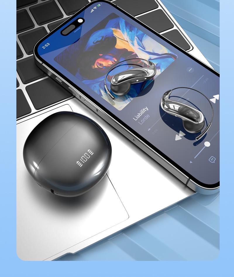 Bluetooth Over-Ear Headset with AI Translation - YYK-Q110 Wireless Open-Ear Memory Steel Wire