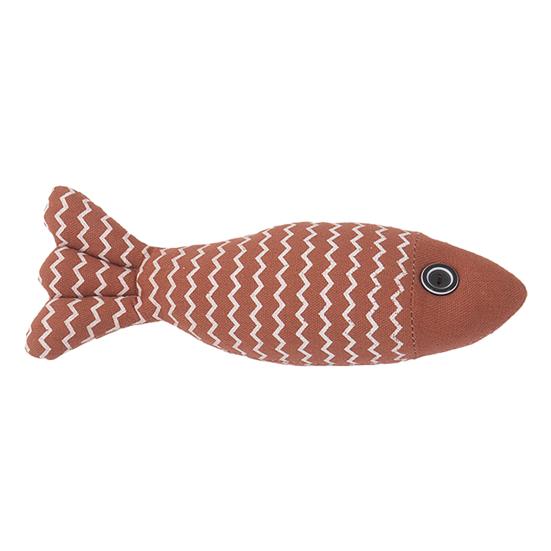Plush Pet Chew Toy Squeaky Fish Interactive Cat Kicker Toy Soft Stuffed Animals Teething Toy for Indoor Dogs Cats And Kittens