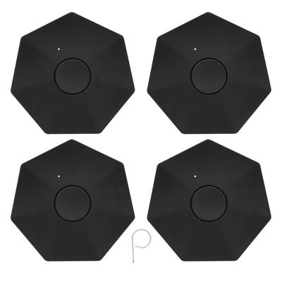 4PCS Wheel Center Hub Cap Cover Set Black Full Protection Stylish Black Snap On Wheel Tyre Hub