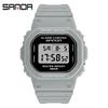 Sanda Multifunctional Waterproof Luminous Square Sport Watch - Fashionable Student Wristwatch