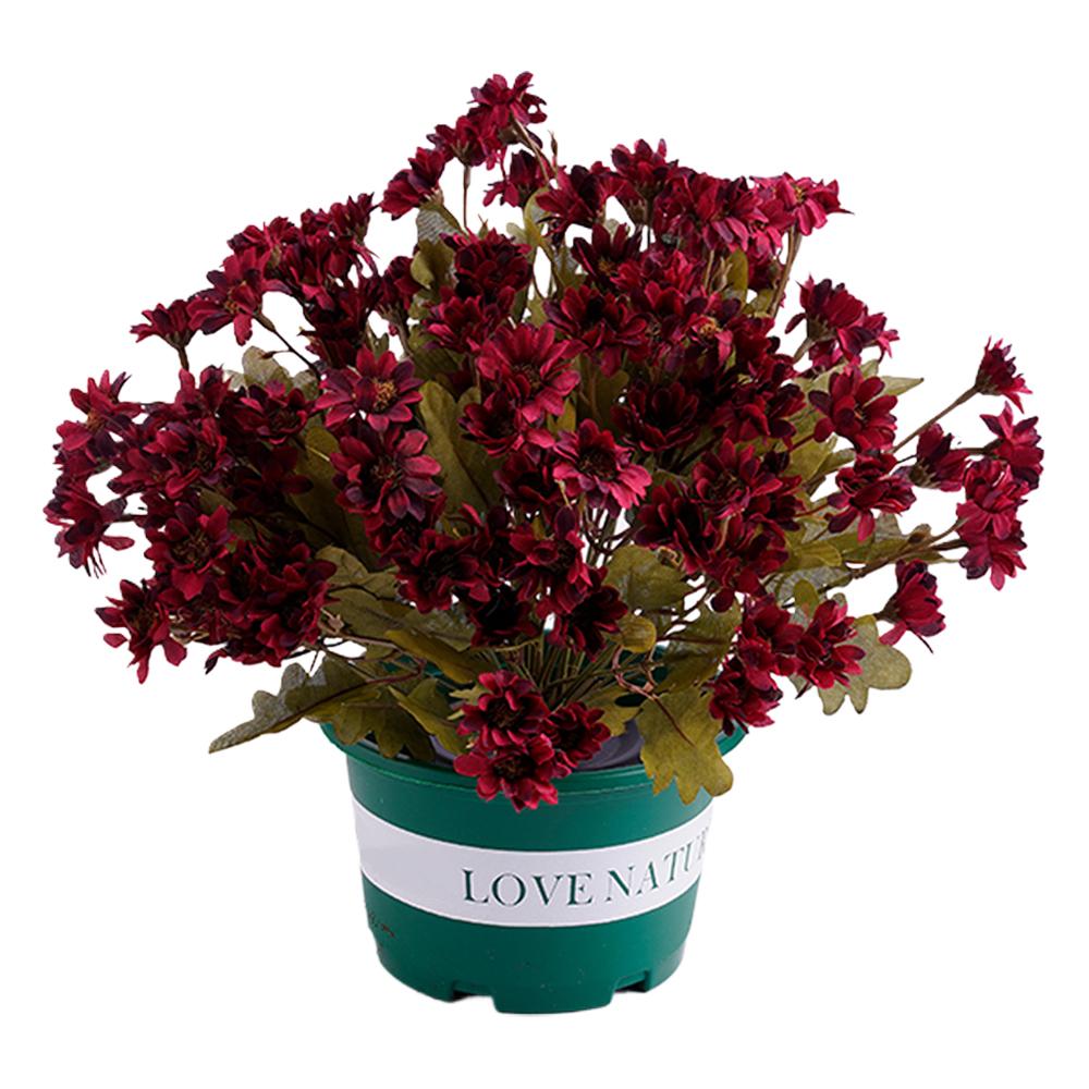 Artificial Sunset Mums Flowers Waterproof Fake Fall Flowers for Outdoor Garden Patio Home Planters Home Decoration