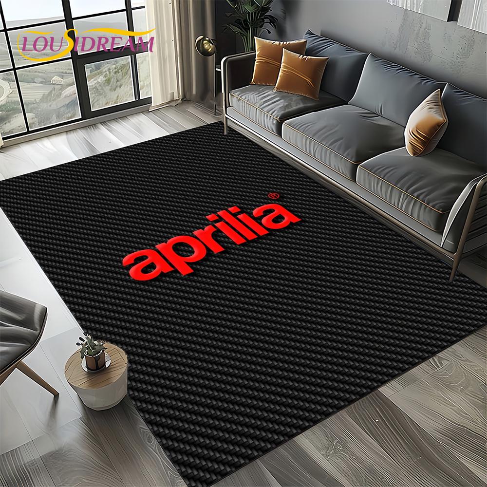 2025  Aprilia Racing Car Logo Motorcycle Carpet Rug for Bedroom Living Room Home Sofa Decoration,kids Play Decor Floor Mat Gift