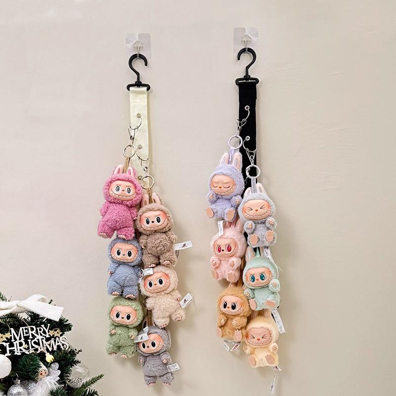 Labubu Doll Storage Artifact Creative Labubu Doll Wall Artifact Hanging Wall Plush Toy Storage Display Tool Door Decoration