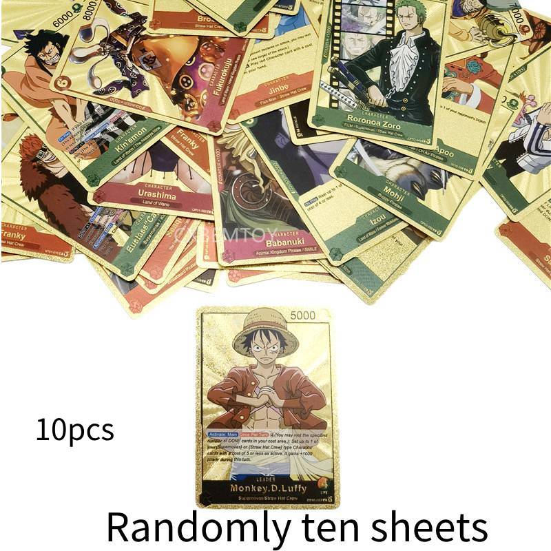 

В коллекции «Золото» «Ван Пис» есть набор из пятидесяти карт или десять случайных карт 10pcs