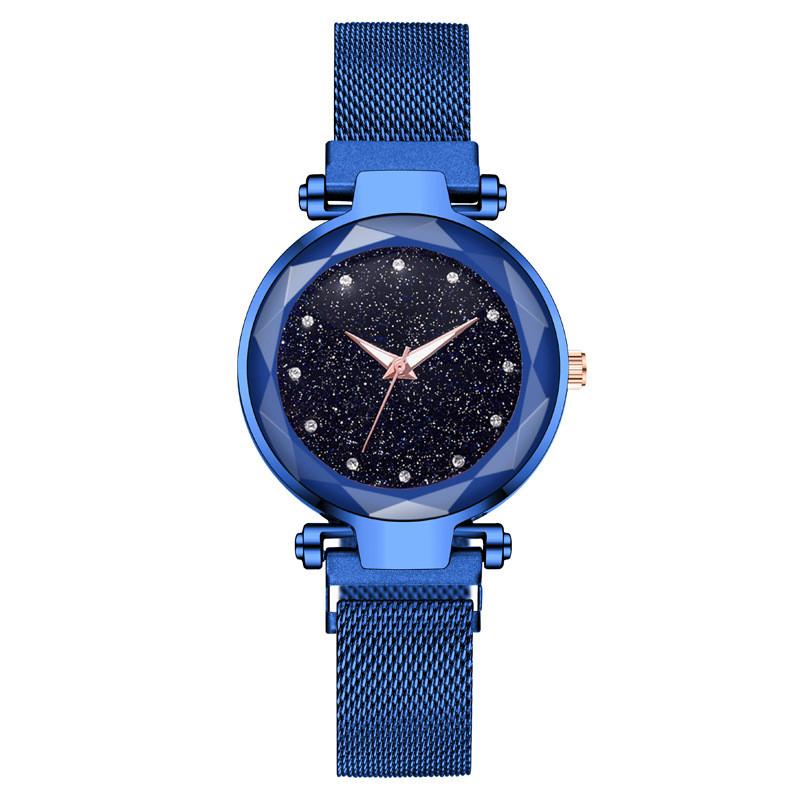 Starry Surface Ladies Watch With Quartz Movement And Metal Strap For Casual Wear And Gift