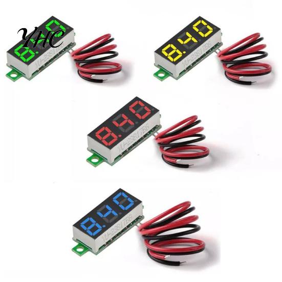 Spannungsprüfer Einstellbar Hohe Genauigkeit Mini-Voltmeter 0,28 Zoll Zwei-Draht Digital für Auto