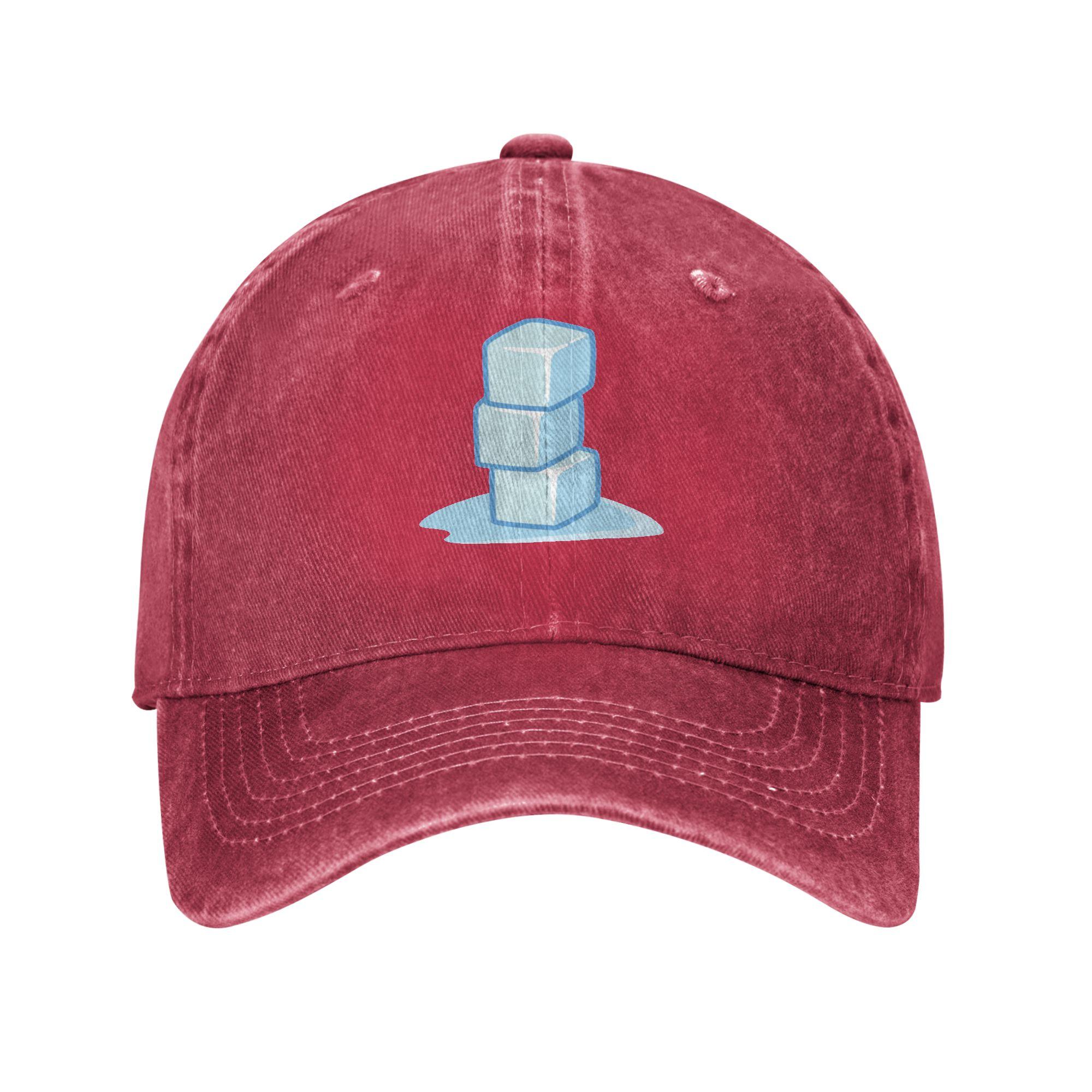 I for Ice Cube Trendy Matching Baseball cap SweatAbsorbing Band Running Denim Fabric Baseball Cap One Size