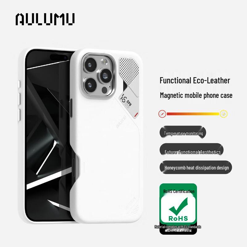 

Магнитный чехол из веганской кожи AULUMU A16 для iPhone 16 Pro