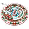 Indoor Decorative Floor Covering Round 3D Christmas Rug, Vortex Optical Illusion Area Santa Snowman Staircase Quiet Play Mat for Kids Depth