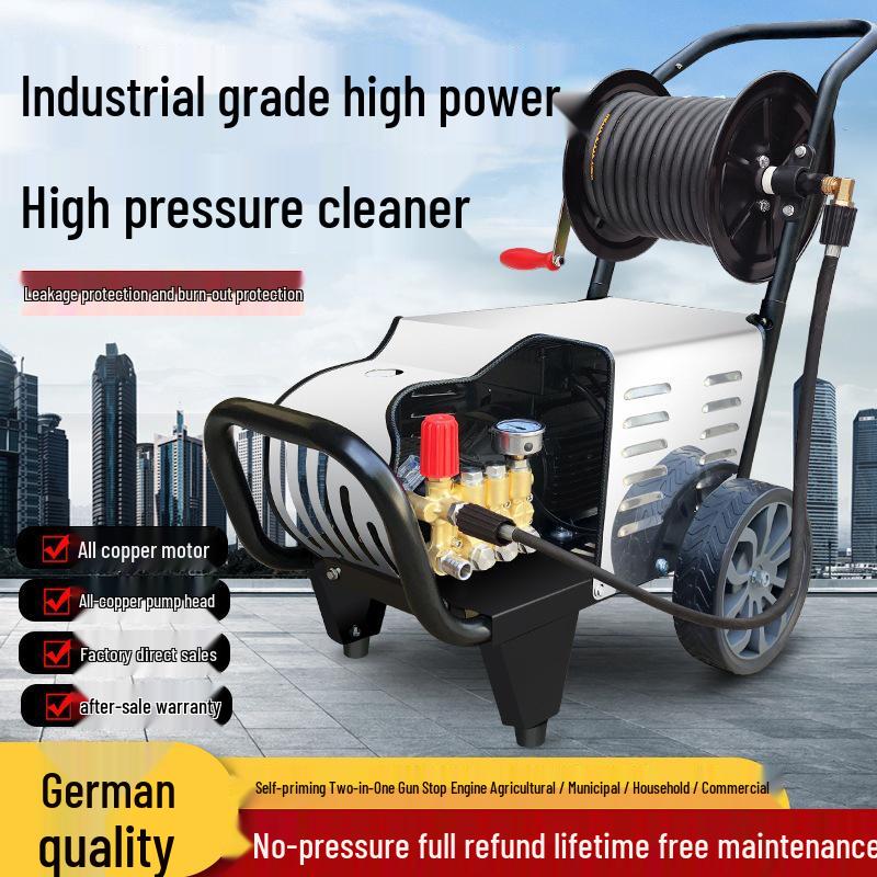 High-Power 220V/380V Commercial Car Wash Machine with Hose Reel for Shop or Farm