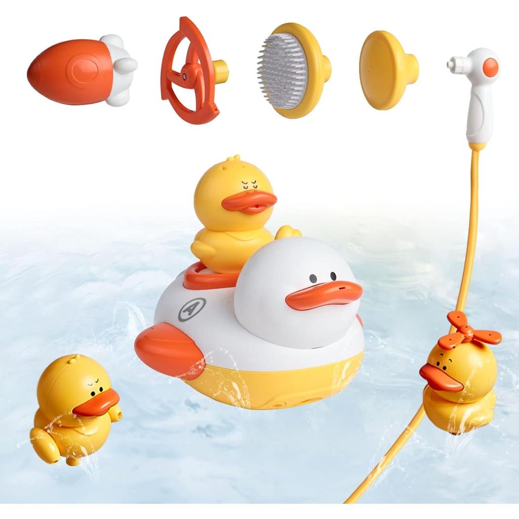 Bath Toy Duck Sprinkler Bath Toy Electric Sprinkler Toy Children Floating Bath Toy Baby Bath Toy for Girls Boys Children 3 4 5 Years Old
