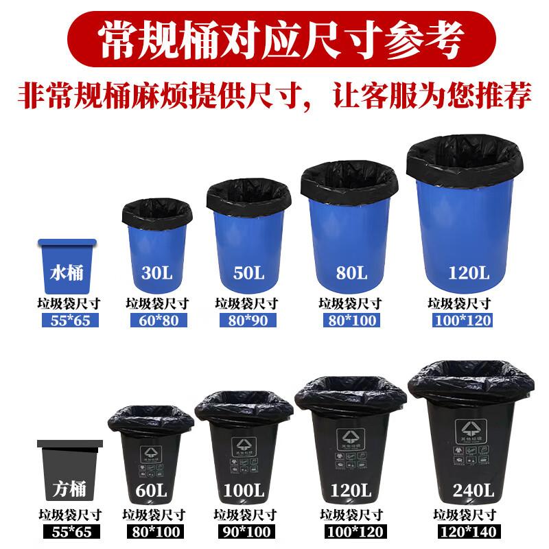 Heavy-Duty Black Garbage Bags