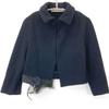 MARNI Navy wool short jacket with corsage Jacket 42 NavyUsed