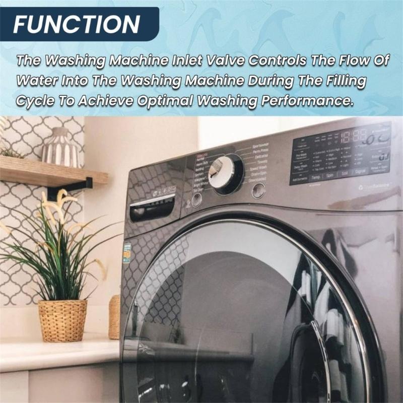 Multifuntional Automatic Washer Inlet Valves Easy Installation Washing Machine Repair Part for Home and Laundromats