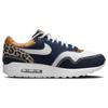 Nike Air Max 1 Premium Denim Leopard Herren Sneaker Blau Gewaschen-Dunkelblau Pikantes-Rot FJ4452-432