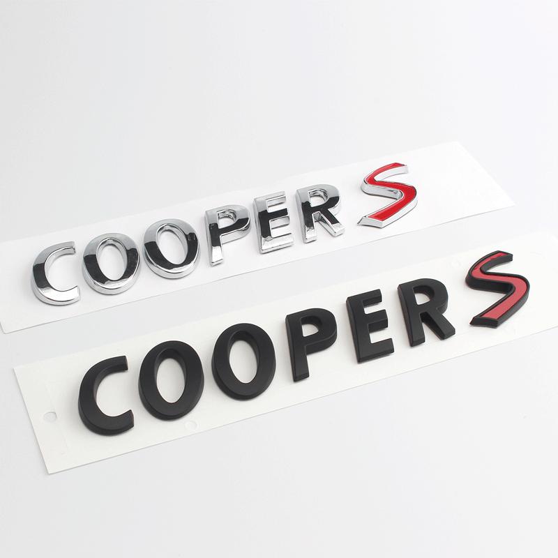 Mini Cooper S Car Logo Modified Letter Car Sticker Car Tail Box Label MINI Car Label Car Decoration Accessories