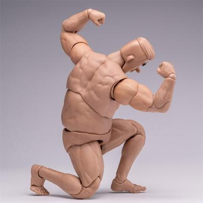 Toy Hobby [TOYBARJAPAN] 112 Scale Action Figure Full Set Nottaatoys NT-03B Separate Neck Version Male Body with Head, Glasses, Earphones, Fitness