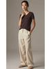 2026 Hangzhou Women's Mulberry Silk Lyocell U-Neck Tee - Lightweight, Breathable, Short-Sleeved Summer Fashion