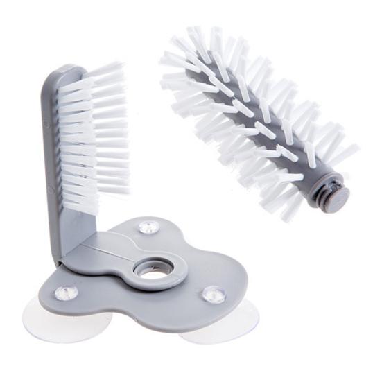 Easy Glass Cleaning Brush Removable Suction Cup 360 Degree Interior Exterior Mug Cleaner Washable Middle Brush